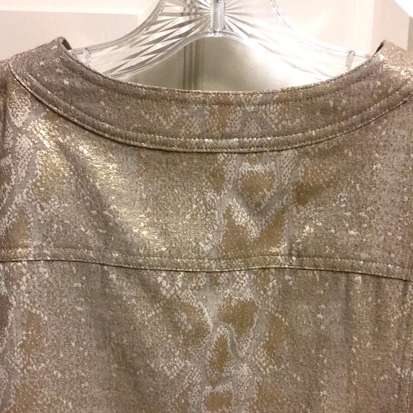 Gold Snake-Print Jean Style Jacket - Picture 10 of 11